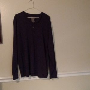 L.L. Bean men's long sleeve pull over shirt dark blue size XL